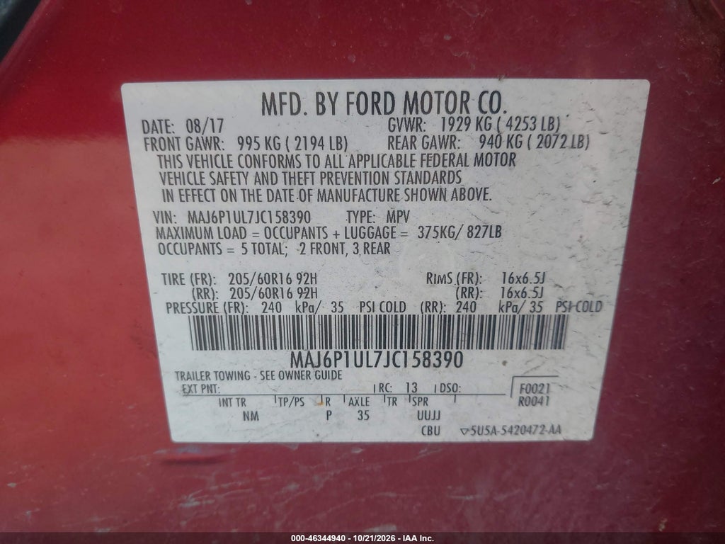 2018 Ford Ecosport SE photo 9