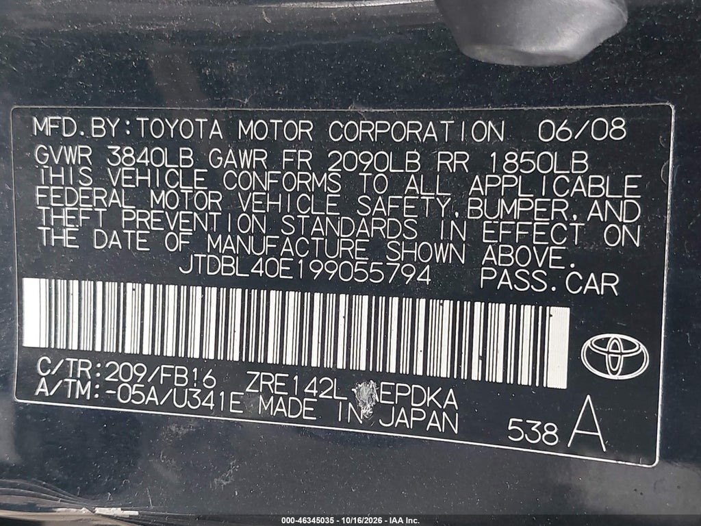 2009 Toyota Corolla photo 9