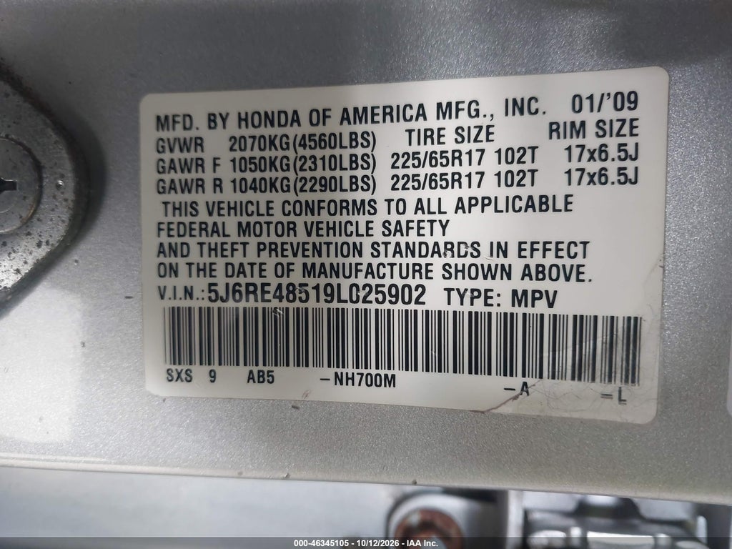 2009 Honda CR-V EX photo 9