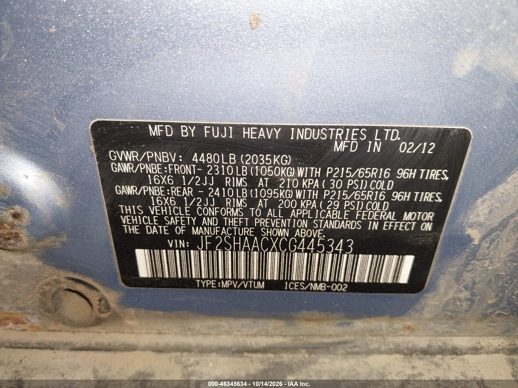 2012 Subaru Forester 2.5X photo 9