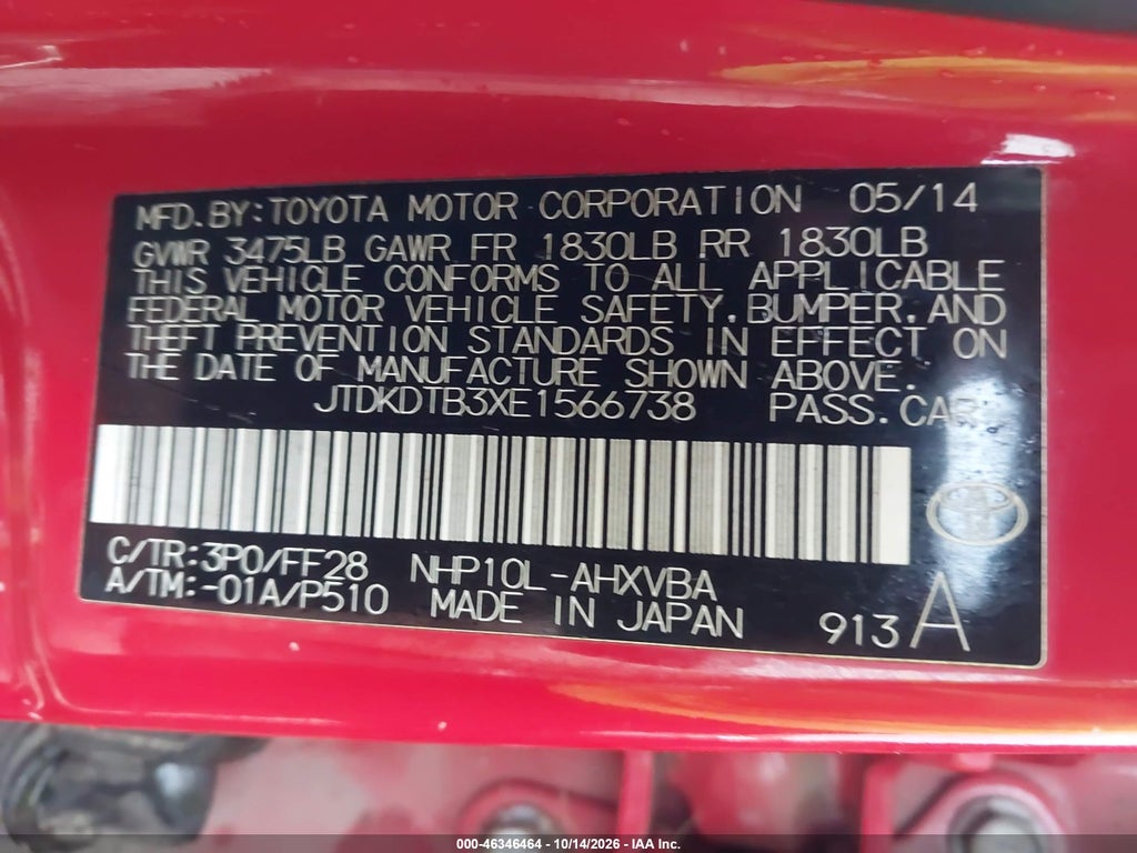 2014 Toyota Prius C TWO photo 9