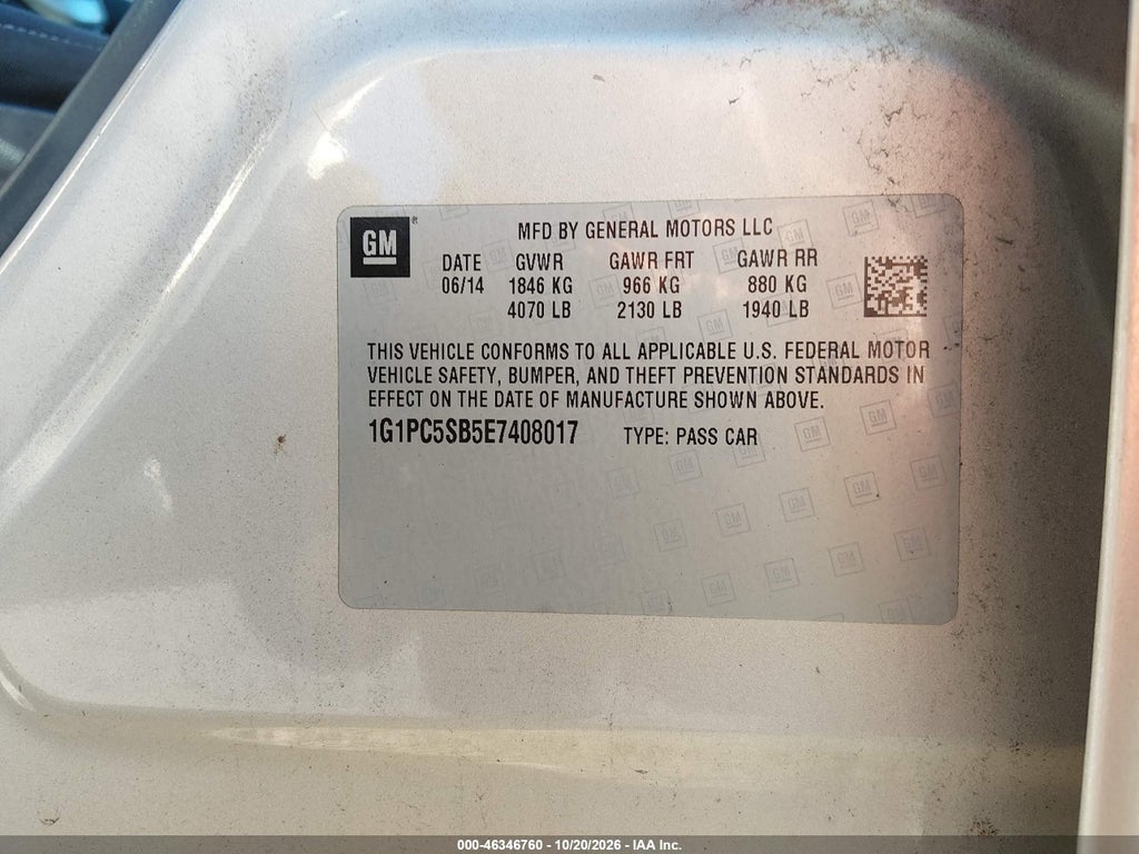 2014 Chevrolet Cruze 1LT Auto photo 9