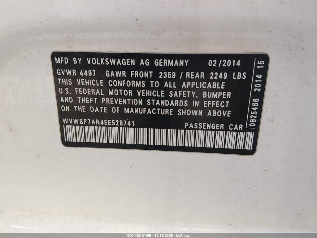 2014 Volkswagen CC 2.0T Sport photo 9