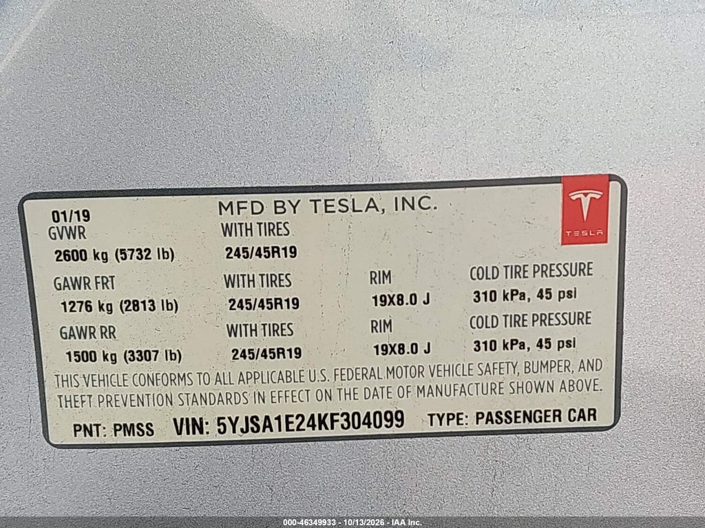 2019 Tesla Model S 100D/75D/Long Range/Standard Range photo 9
