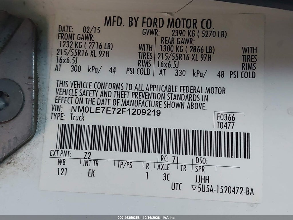 2015 Ford Transit Connect XL photo 9