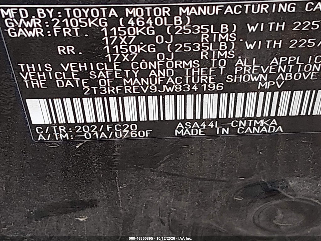 2018 Toyota RAV4 XLE photo 9