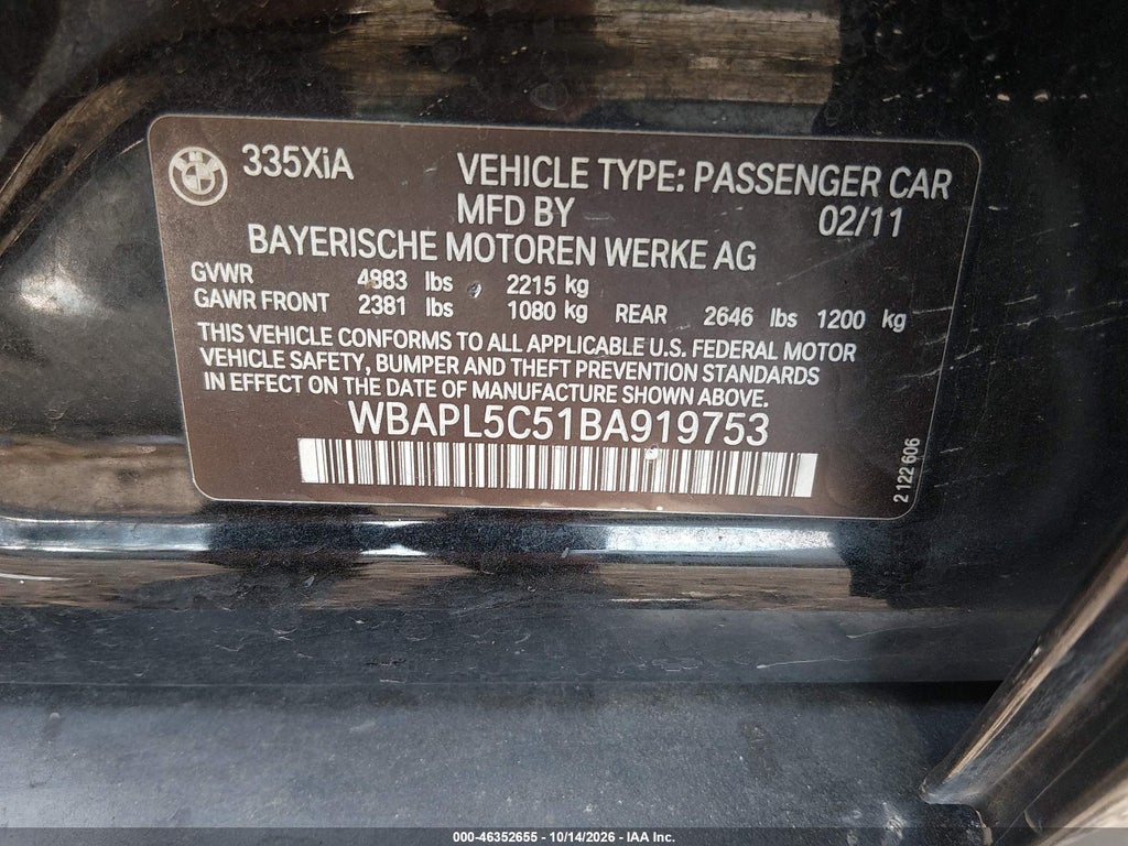 2011 BMW 335I Xdrive photo 9