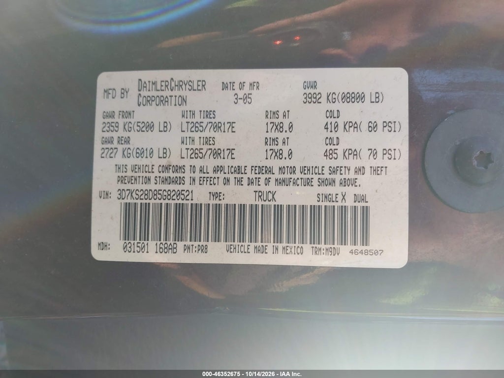 2005 Dodge RAM 2500 SLT/Laramie photo 9