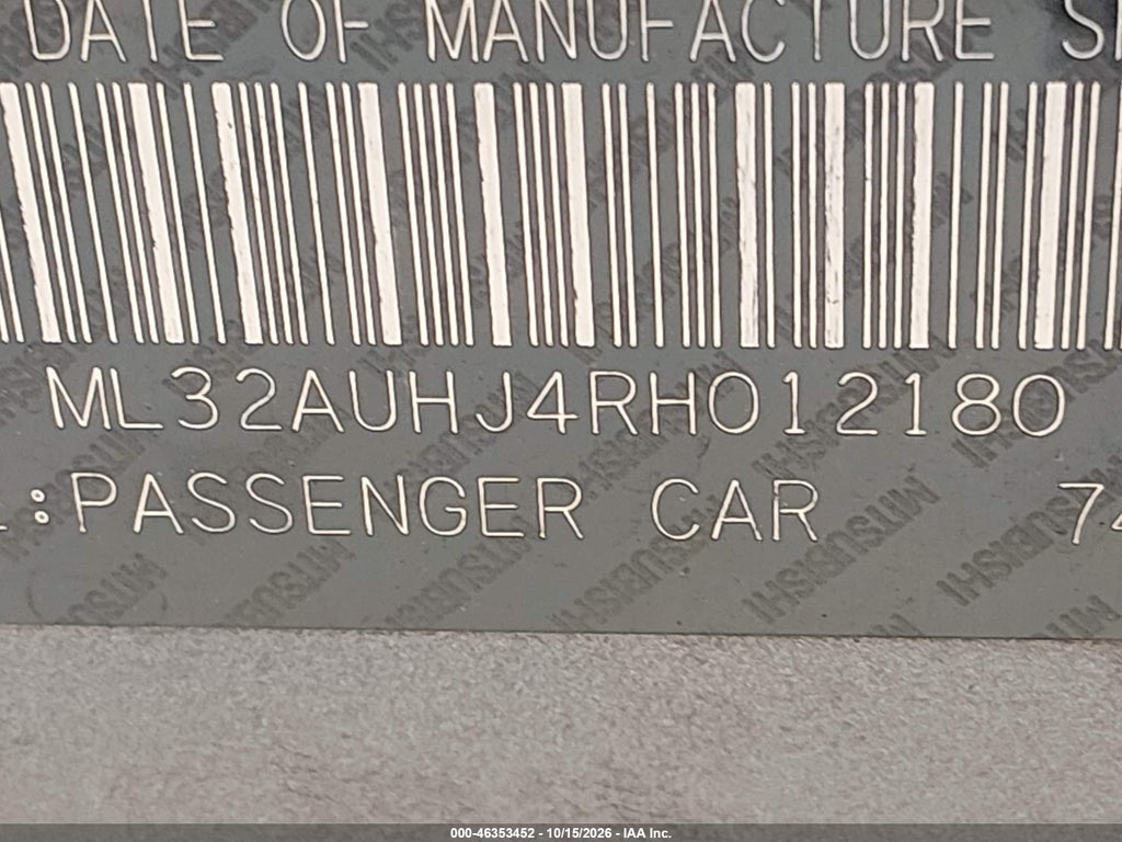 2024 Mitsubishi Mirage ES/LE photo 9