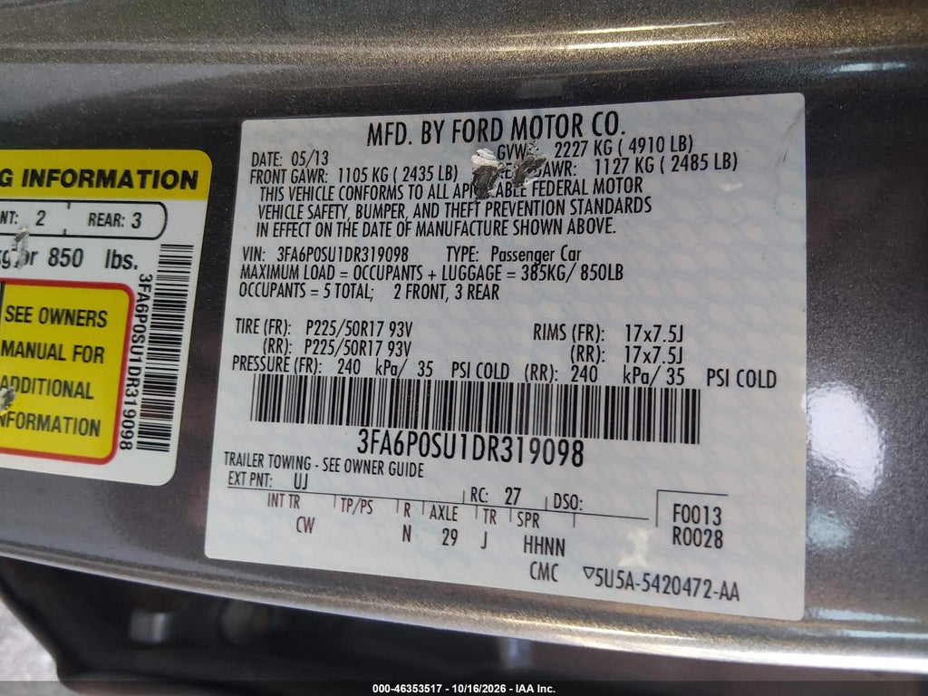 2013 Ford Fusion Energi Titanium photo 9
