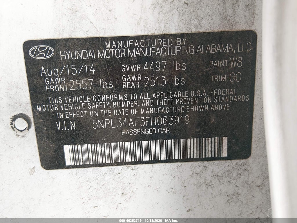 2015 Hyundai Sonata Limited photo 9