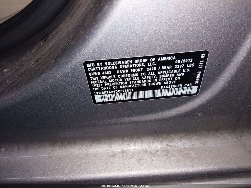 2013 Volkswagen Passat 2.0L TDI SE photo 9