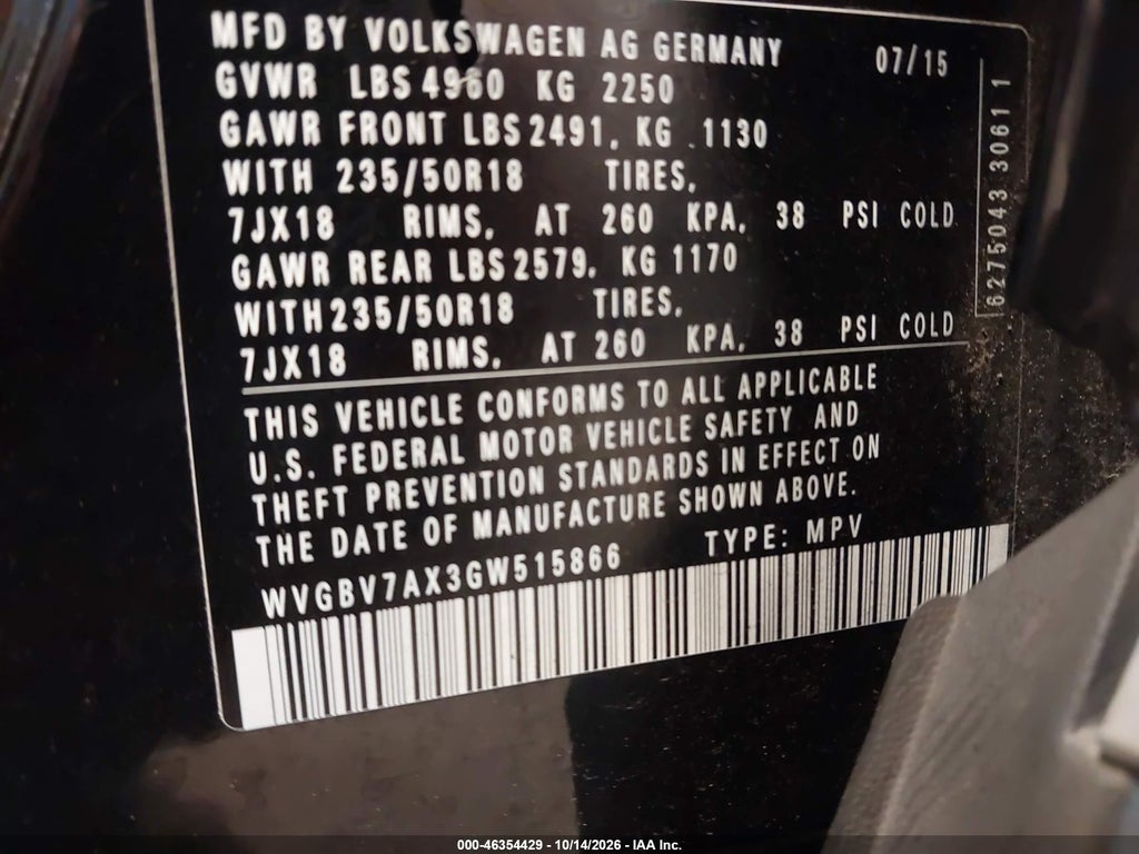 2016 Volkswagen Tiguan SE photo 9