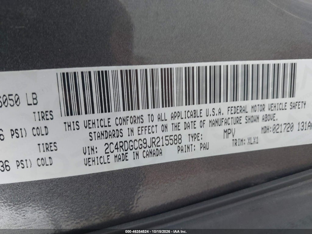 2018 Dodge Grand Caravan SXT photo 9