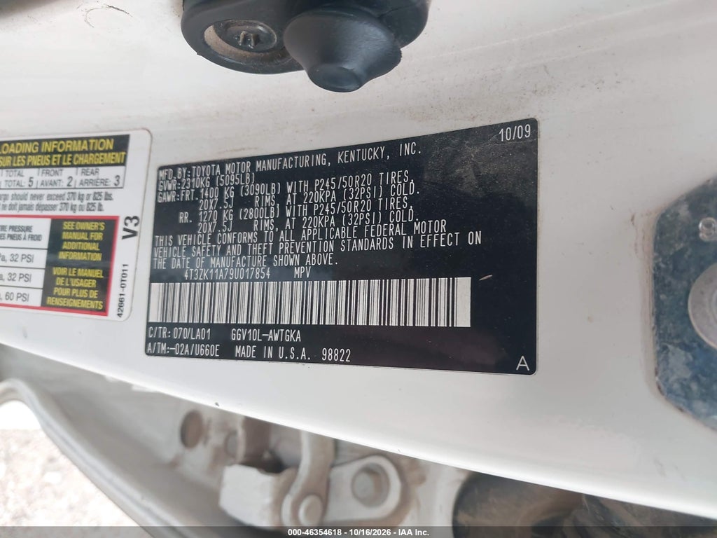 2009 Toyota Venza Base V6 photo 9