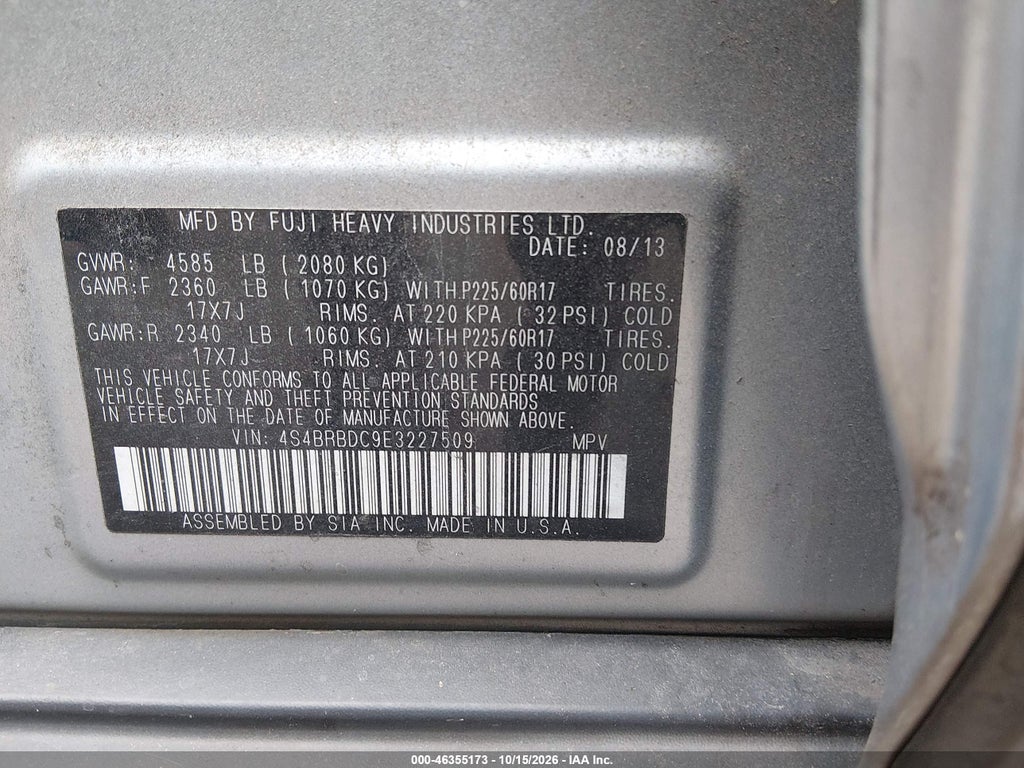 2014 Subaru Outback 2.5I Premium photo 9