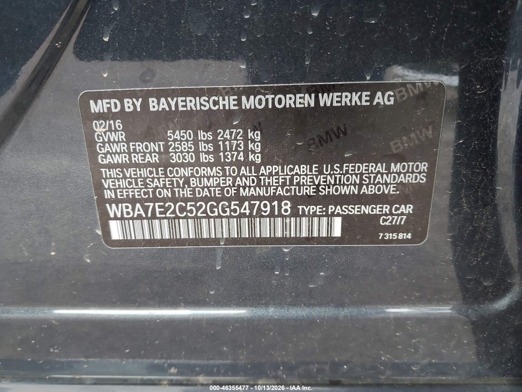 2016 BMW 740I photo 9