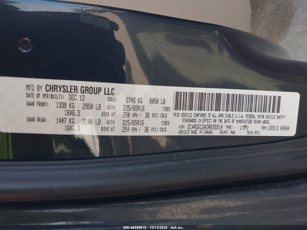 2013 Dodge Grand Caravan SXT photo 9