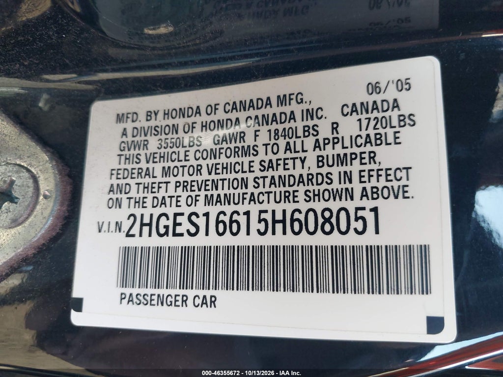 2005 Honda Civic LX photo 9