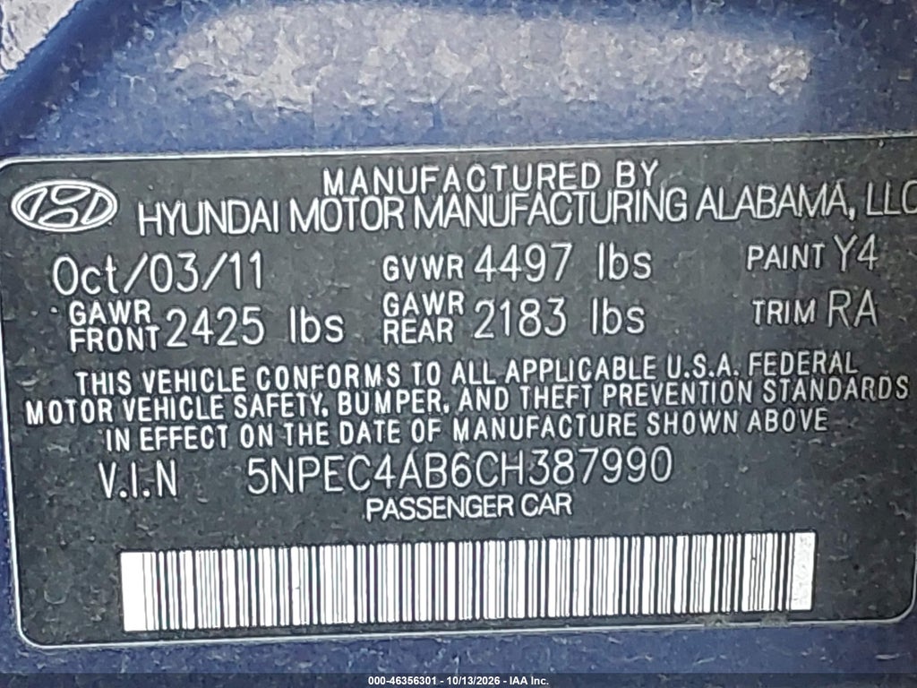 2012 Hyundai Sonata Limited 2.0T photo 9