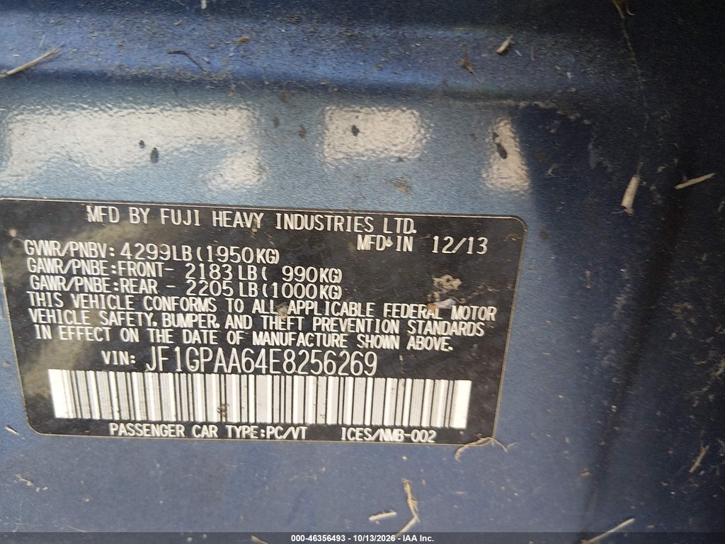 2014 Subaru Impreza 2.0I photo 9
