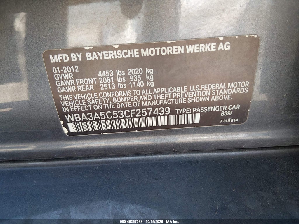 2012 BMW 328I photo 9