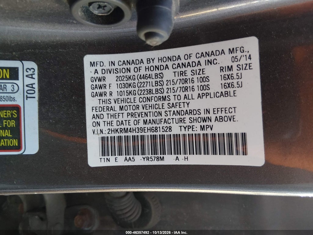 2014 Honda CR-V LX photo 9