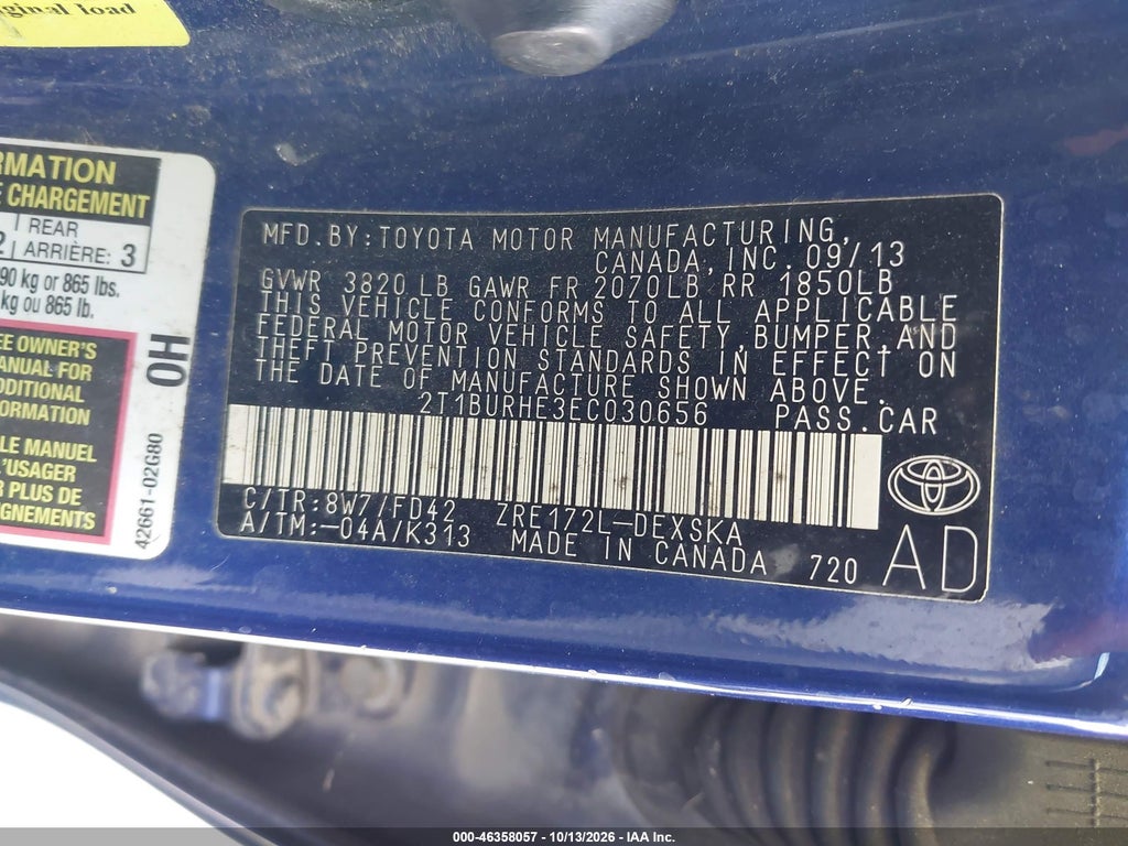 2014 Toyota Corolla S Plus photo 9