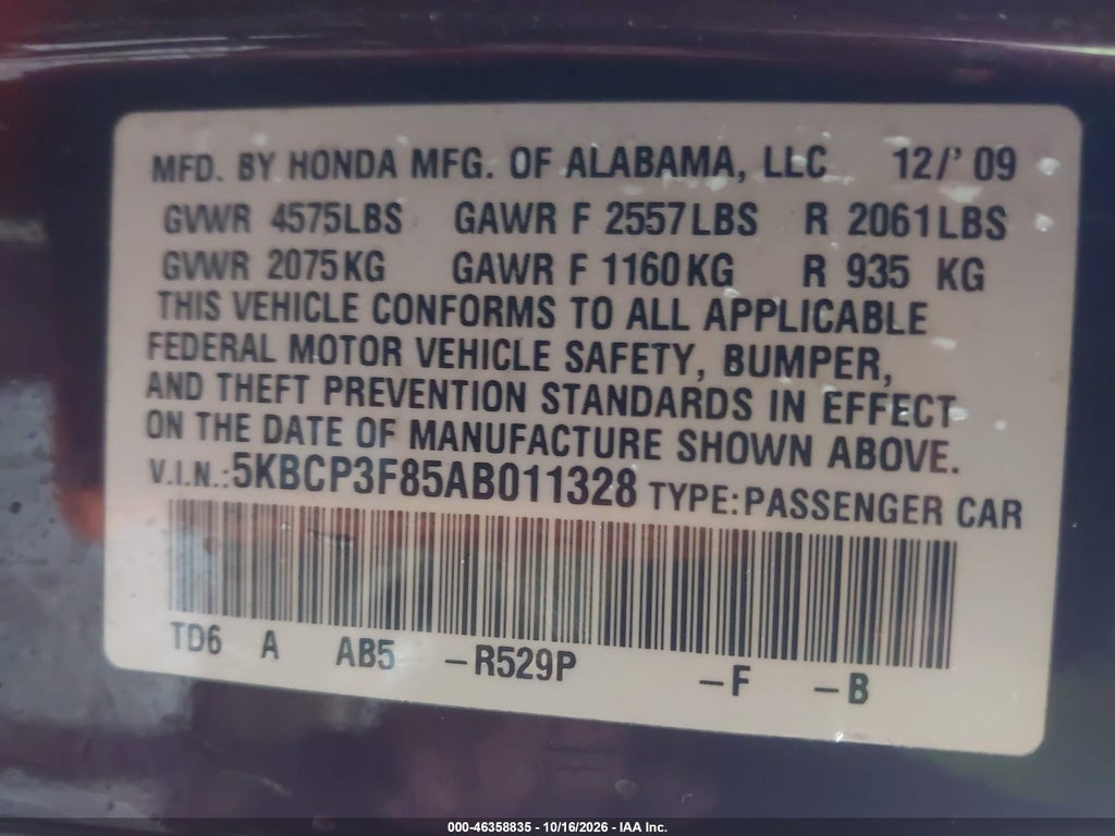 2010 Honda Accord 3.5 EX-L photo 9