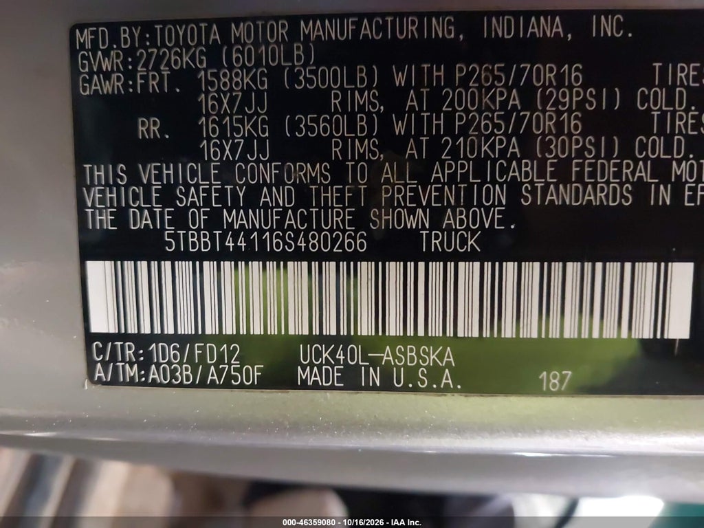 2006 Toyota Tundra SR5 V8 photo 9
