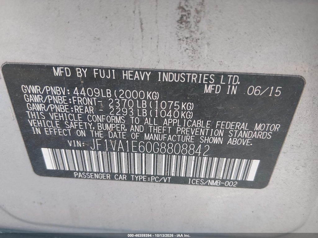 2016 Subaru WRX Premium photo 9