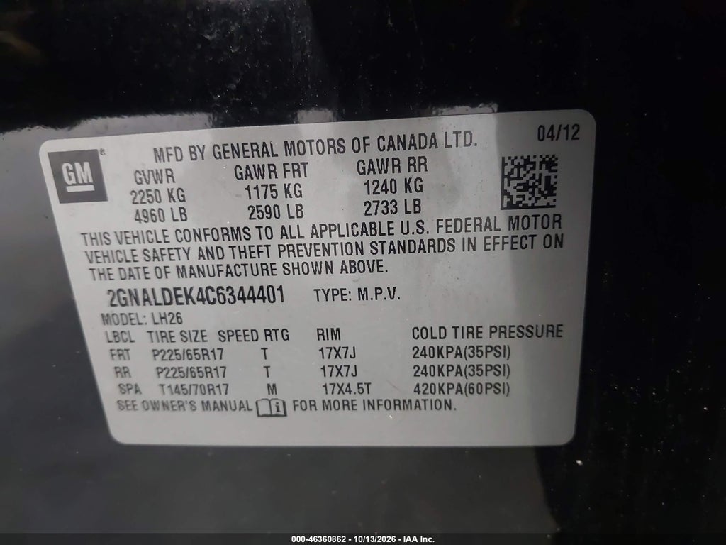 2012 Chevrolet Equinox 1LT photo 9