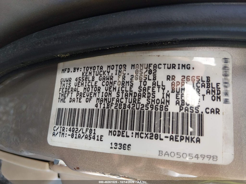 2002 Toyota Avalon XL photo 9