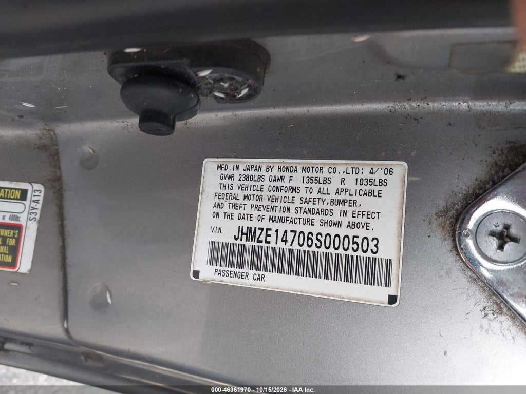 2006 Honda Insight CVT photo 9