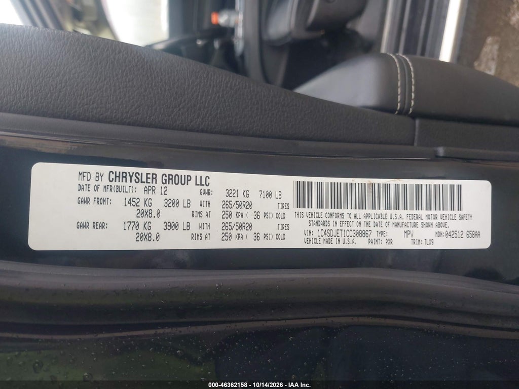 2012 Dodge Durango Citadel photo 9