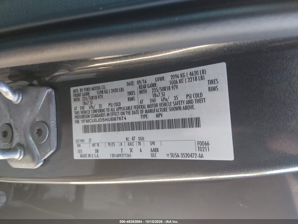 2017 Ford Escape Titanium photo 9