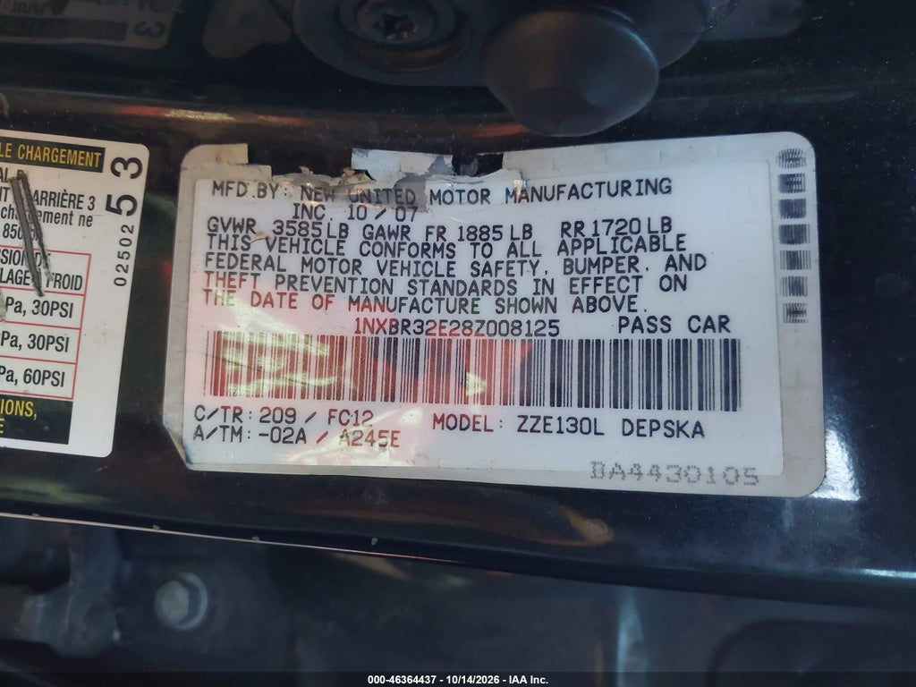 2008 Toyota Corolla S photo 9