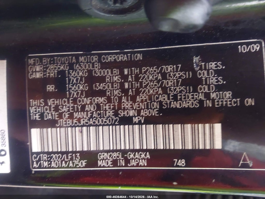 2010 Toyota 4RUNNER SR5 V6 photo 9