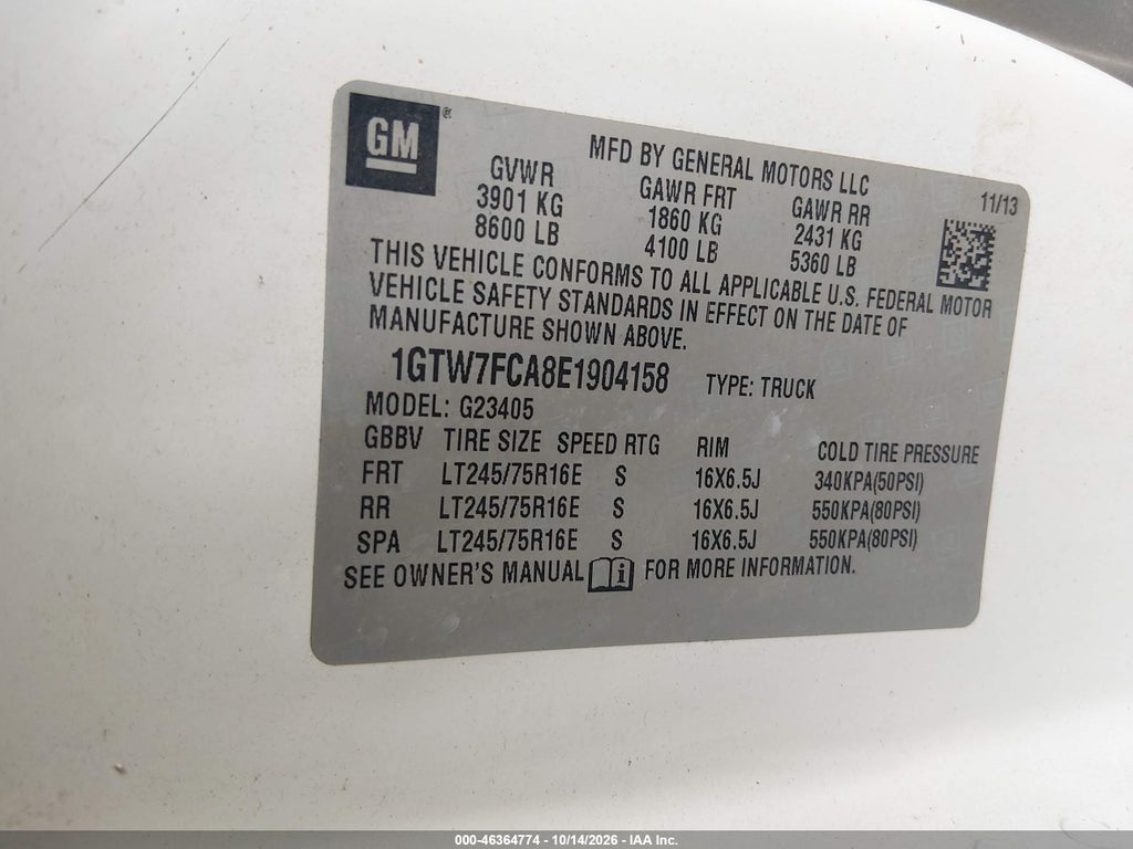 2014 GMC Savana 2500 Work Van photo 9