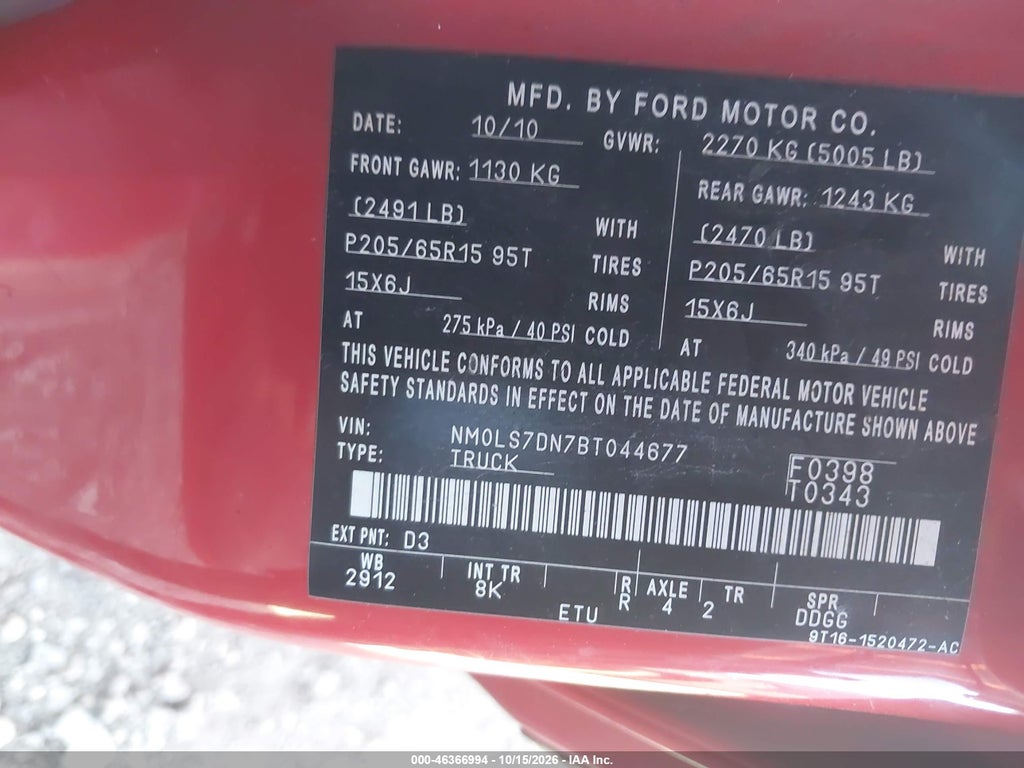 2011 Ford Transit Connect XLT photo 9