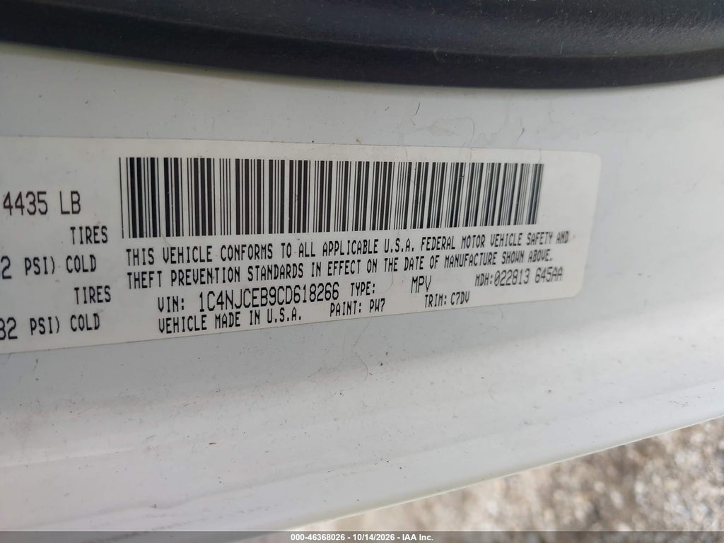 2012 Jeep Compass Latitude photo 9