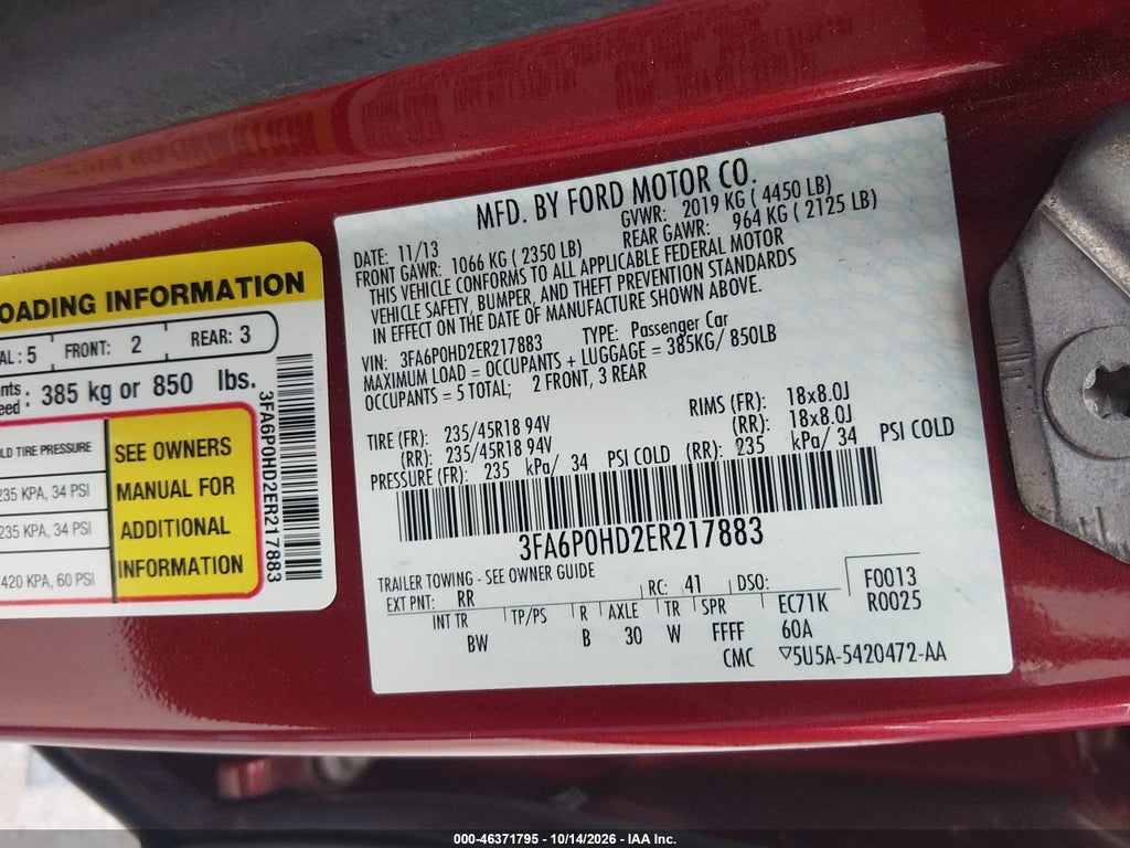 2014 Ford Fusion SE photo 9