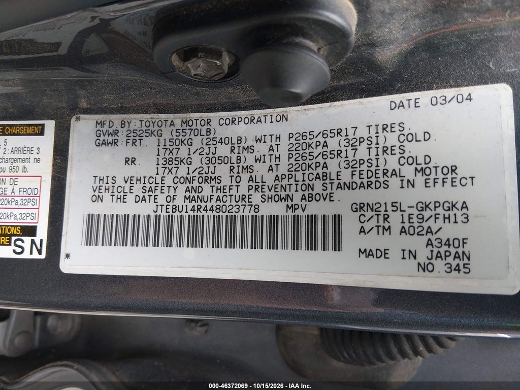 2004 Toyota 4RUNNER SR5 Sport V6 photo 9