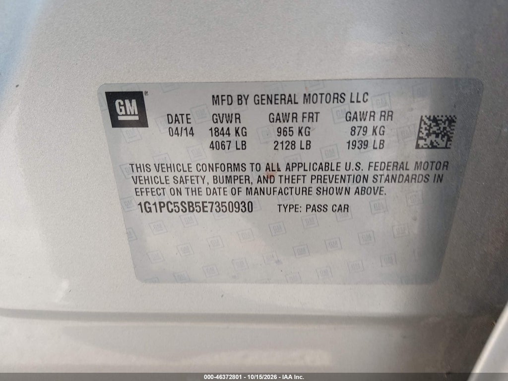 2014 Chevrolet Cruze 1LT Auto photo 9