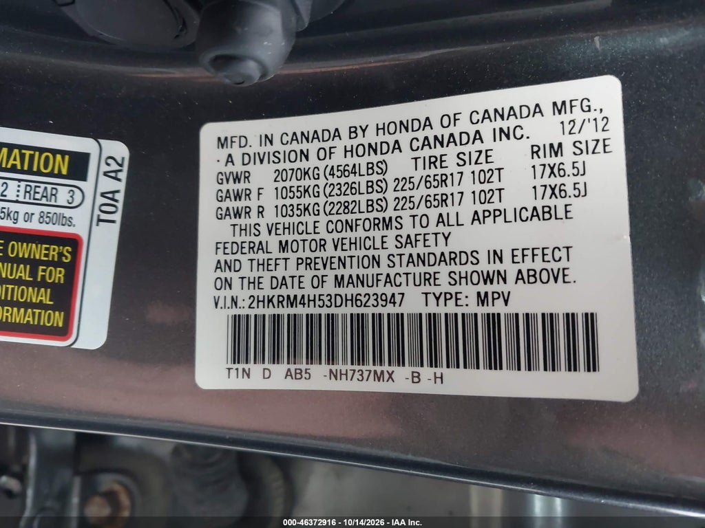 2013 Honda CR-V EX photo 9