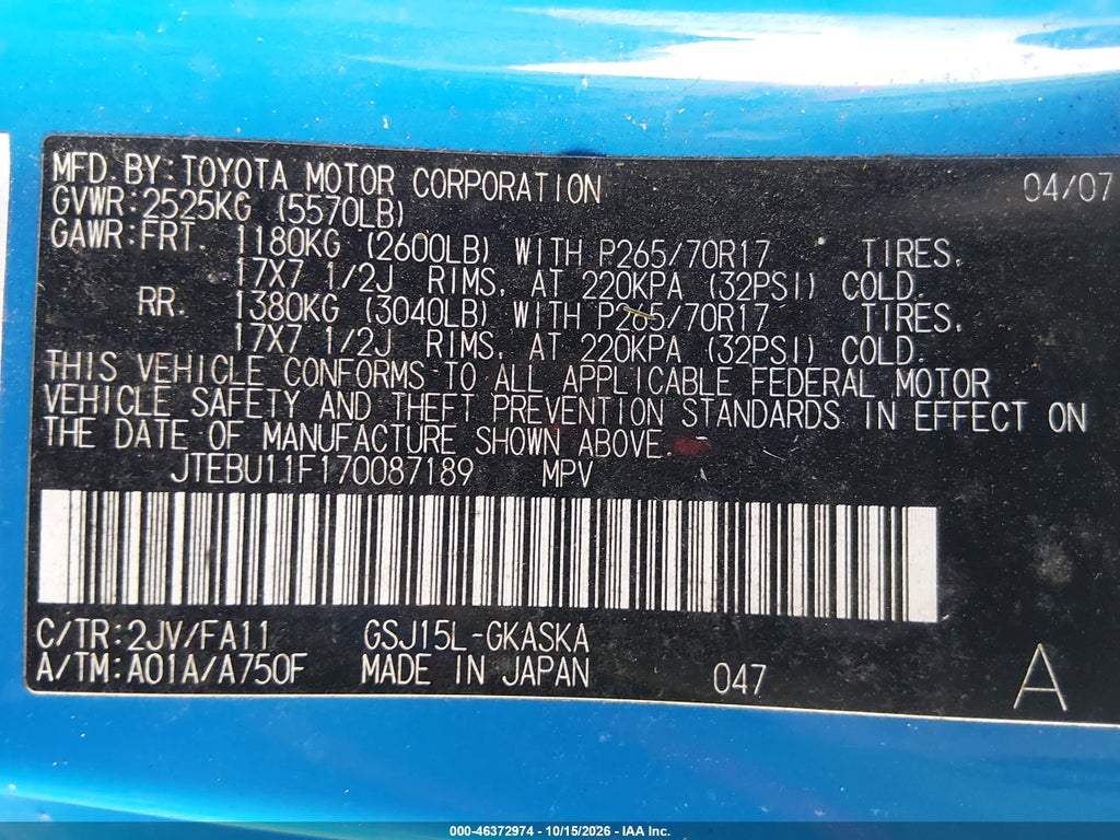 2007 Toyota FJ Cruiser photo 9