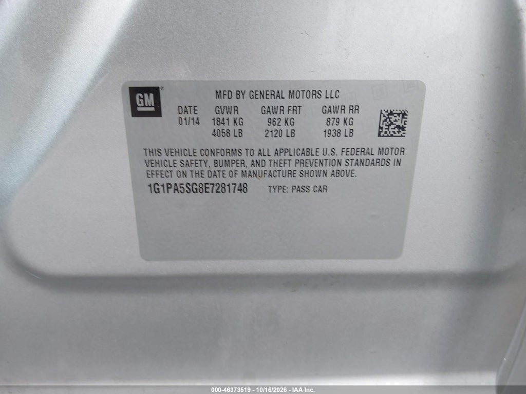 2014 Chevrolet Cruze LS Auto photo 9