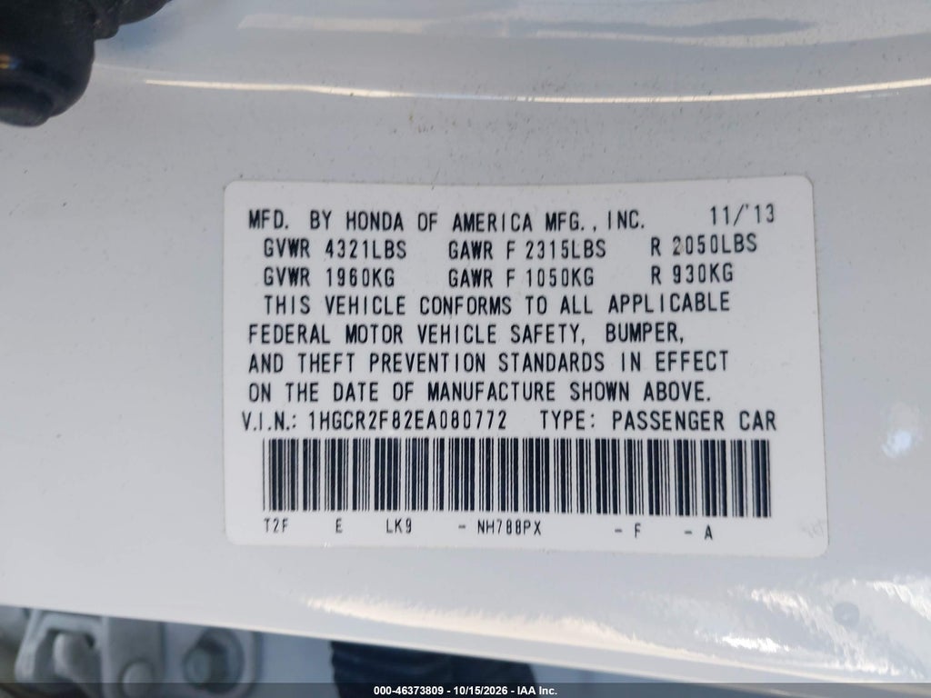 2014 Honda Accord EX-L photo 9