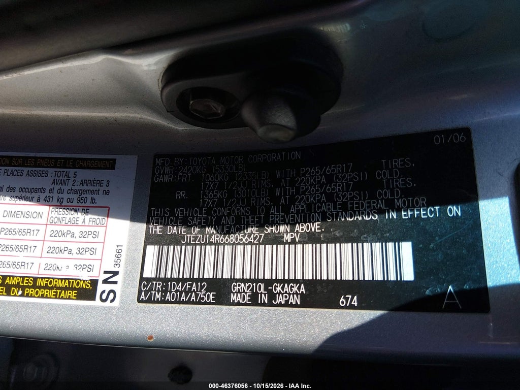2006 Toyota 4RUNNER SR5 V6 photo 9