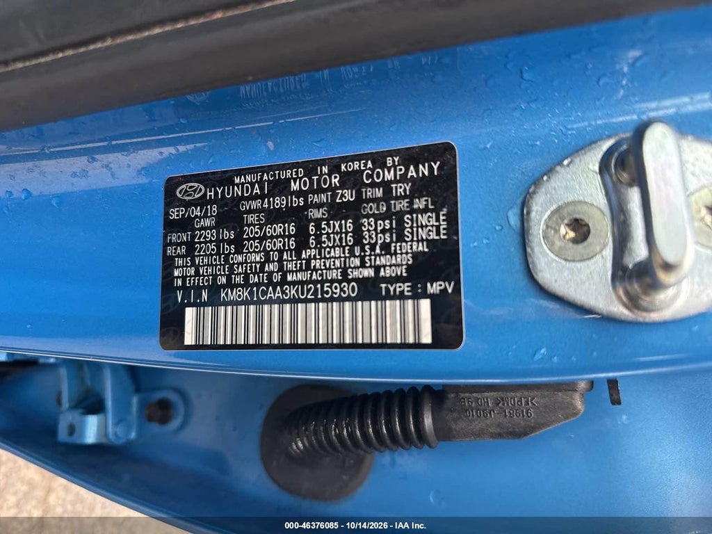 2019 Hyundai Kona SE photo 9